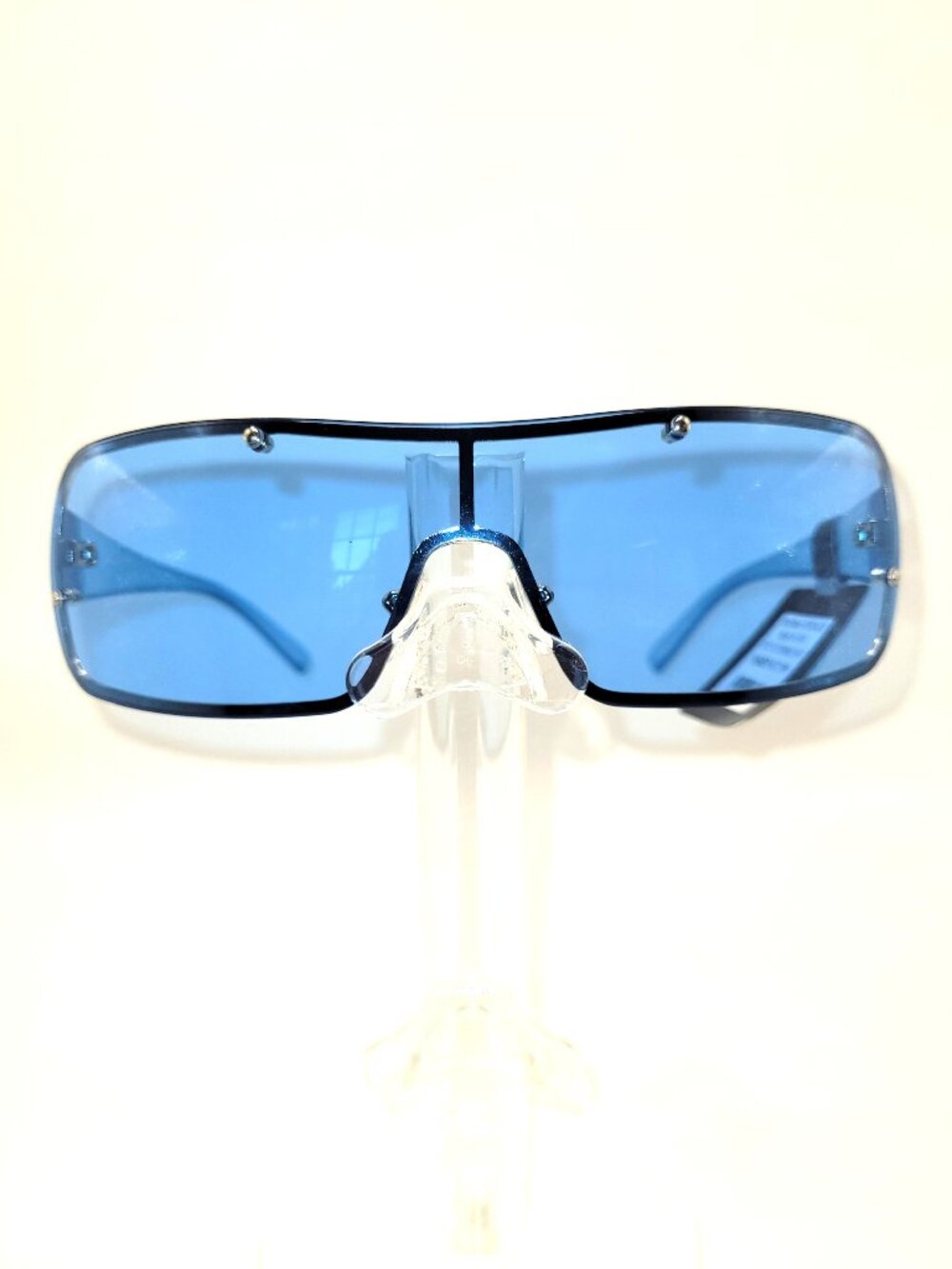 Blue Gem Wrap Sunglasses in Light Blue